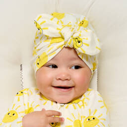 The Bonniemob-Cotton Sunshine Baby Turban Hat | Childrensalon Outlet