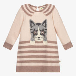 The Bonniemob-Розовое трикотажное платье для девочек | Childrensalon Outlet