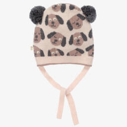 The Bonniemob-قبعة قطن عضوي وكشمير محبوك لون زهري للمولودات | Childrensalon Outlet