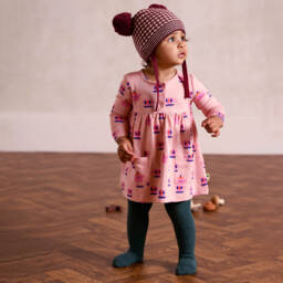 The Bonniemob-Girls Pink Organic Cotton Frock | Childrensalon Outlet