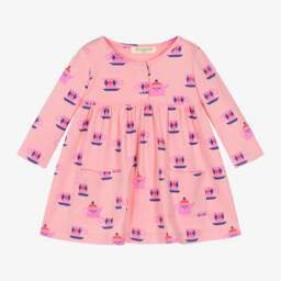 The Bonniemob-Girls Pink Organic Cotton Frock | Childrensalon Outlet