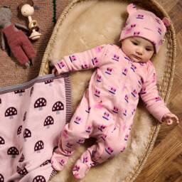 The Bonniemob-Girls Pink Teatime Babysuit | Childrensalon Outlet