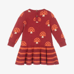 The Bonniemob-Girls Red Mushroom Knit Dress | Childrensalon Outlet