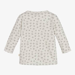 The Bonniemob-Grey Cotton Baby Top | Childrensalon Outlet