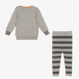 The Bonniemob-Grey Cotton & Cashmere Leggings Set | Childrensalon Outlet