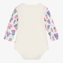 The Bonniemob-Ivory Cotton Baby Bodyvest | Childrensalon Outlet