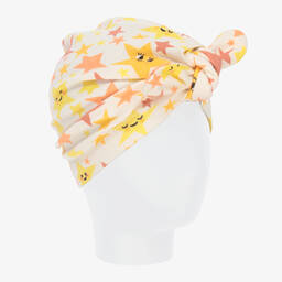 The Bonniemob-Ivory Cotton Baby Turban Hat | Childrensalon Outlet