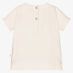 The Bonniemob-Ivory Organic Cotton T-Shirt | Childrensalon Outlet