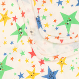 The Bonniemob-Кремовое одеяло с капюшоном и звездами (96см) | Childrensalon Outlet