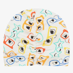 The Bonniemob-قبعة توربان قطن عضوي جيرسي لون عاجي للأطفال | Childrensalon Outlet