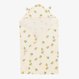 The Bonniemob-Rainbow Organic Cotton Hooded Blanket (94cm) | Childrensalon Outlet