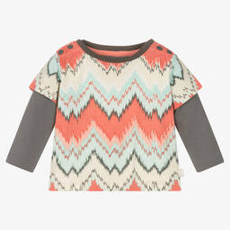 The Little Tailor-Baby Boys Red & Grey Top | Childrensalon Outlet