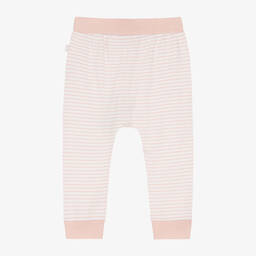 The Little Tailor-Baby Girls Pink & White Stripe Cotton Trousers | Childrensalon Outlet