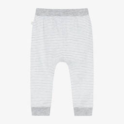 The Little Tailor-Baby Grey & White Stripe Cotton Trousers | Childrensalon Outlet
