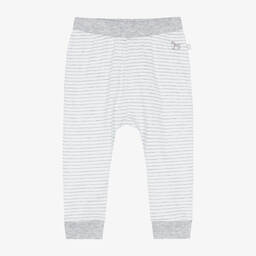 The Little Tailor-Baby Grey & White Stripe Cotton Trousers | Childrensalon Outlet