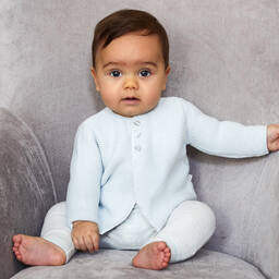 The Little Tailor-Blue Striped Baby Leggings | Childrensalon Outlet