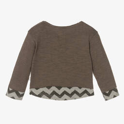 The Little Tailor-Boys Grey Cotton Top | Childrensalon Outlet