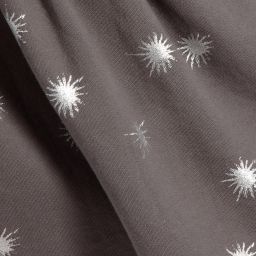 The Little Tailor-فستان قطن لون رمادي و فضّي برّاق | Childrensalon Outlet