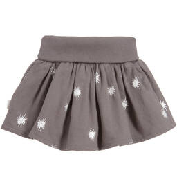 The Little Tailor-Girls Grey Star Print Skirt | Childrensalon Outlet