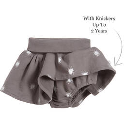 The Little Tailor-Girls Grey Star Print Skirt | Childrensalon Outlet
