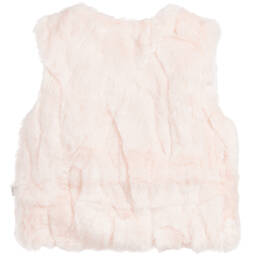 The Little Tailor-Girls Pink Fur Gilet | Childrensalon Outlet