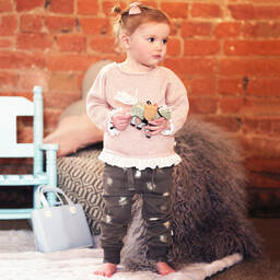 The Little Tailor-Girls Pink Wool Blend Sweater | Childrensalon Outlet