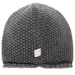The Little Tailor-Grey Cotton Knit Baby Hat | Childrensalon Outlet