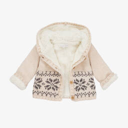 The Little Tailor-كنزة مزيج قطن محبوك لون عاجي للأطفال | Childrensalon Outlet