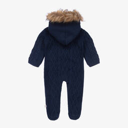 The Little Tailor-أوفرول للخروج قطن محبوك لون كحلي للأطفال | Childrensalon Outlet