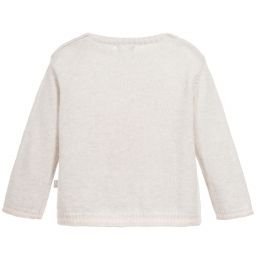 The Little Tailor-Pale Grey Knitted Baby Sweater | Childrensalon Outlet