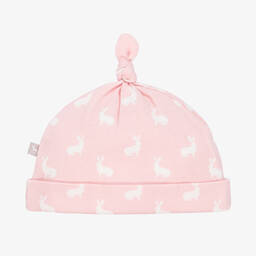 The Little Tailor-Pink & White Cotton Baby Hat | Childrensalon Outlet