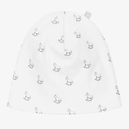 The Little Tailor-White Cotton Baby Hat | Childrensalon Outlet