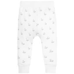 The Little Tailor-White Jersey Rocking Horse Baby Trousers | Childrensalon Outlet