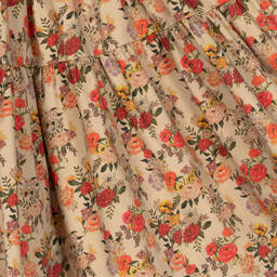 The Middle Daughter-Girls Beige & Red Floral Scallop Dress | Childrensalon Outlet
