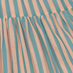 The Middle Daughter-Girls Blue & Pink Striped Cotton Dress | Childrensalon Outlet