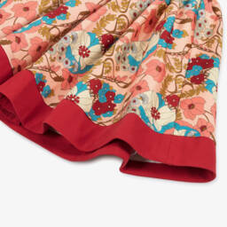 The Middle Daughter-Girls Coral Floral Circle Skirt | Childrensalon Outlet