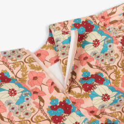 The Middle Daughter-بلوزة بطبعة ورود قطن لون زهري للبنات | Childrensalon Outlet