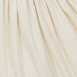 The Middle Daughter-Girls Cream Velour and Cotton Dress | Childrensalon Outlet