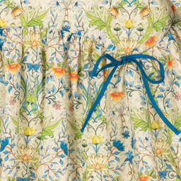 The Middle Daughter-Girls Ivory & Blue Floral Cotton Dress | Childrensalon Outlet