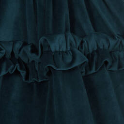 The Middle Daughter-Girls Navy Blue Velvet Dress | Childrensalon Outlet