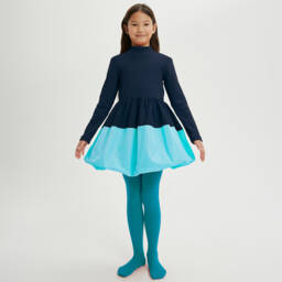 The Middle Daughter-Girls Navy Puffball Dress | Childrensalon Outlet