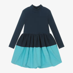 The Middle Daughter-Girls Navy Puffball Dress | Childrensalon Outlet