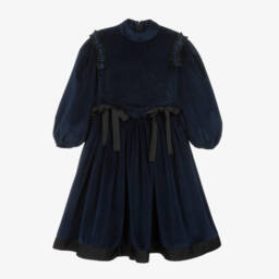 The Middle Daughter-فستان مخمل لون كحلي | Childrensalon Outlet