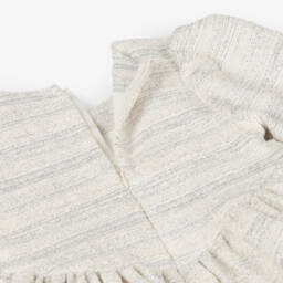 The Middle Daughter-Girls Silver Lurex Tiered Dress | Childrensalon Outlet