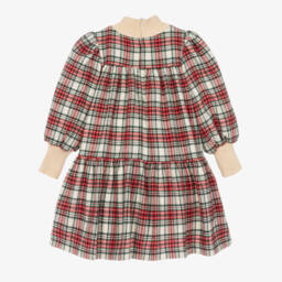 The Middle Daughter-Girls Tiered Red Check Dress | Childrensalon Outlet
