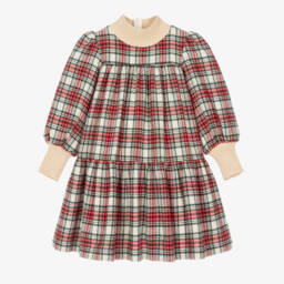 The Middle Daughter-Girls Tiered Red Check Dress | Childrensalon Outlet