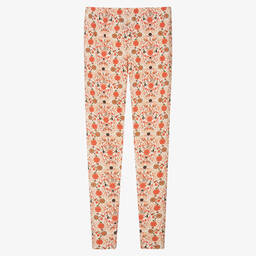 The Middle Daughter-Teen Girls Ivory & Orange Floral Leggings | Childrensalon Outlet