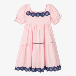 The Middle Daughter-Teen Girls Pink Tiered Cotton Dress | Childrensalon Outlet