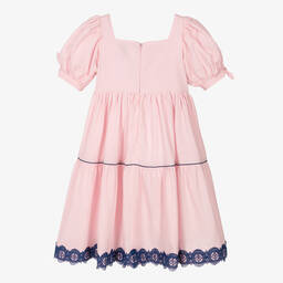 The Middle Daughter-Teen Girls Pink Tiered Cotton Dress | Childrensalon Outlet