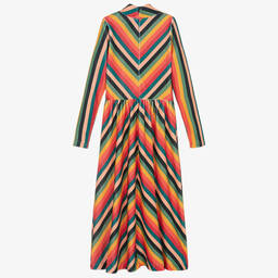 The Middle Daughter-Teen Girls Red & Green Striped Velour Dress | Childrensalon Outlet
